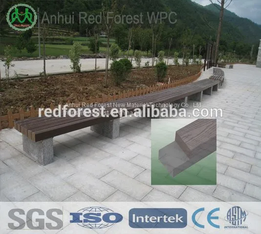 Outdoor Waterproof Wpc Marble Garden Bench photo-2