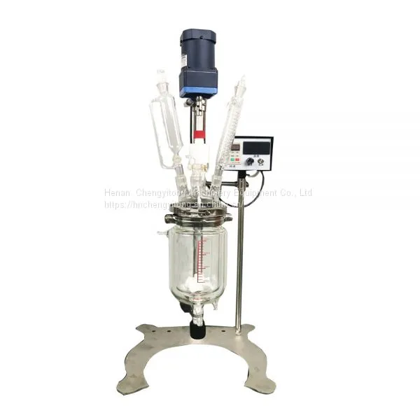 2L Double Layer Glass Reactor