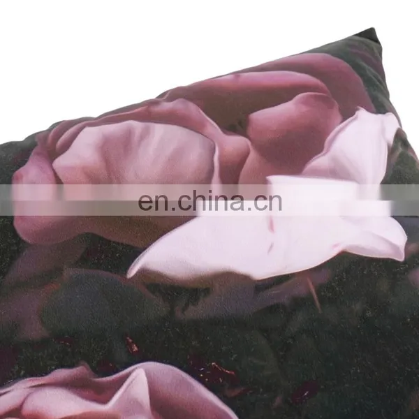 Home Decor Square 18x18 Inches Pillow Case Black and Purple Flowers Vintage Style Watercolor Decorative Pillowcase photo-5