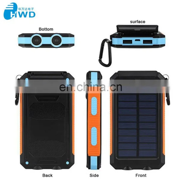 2019 Slim Shock Proof Usb Mini qi Wireless Disposable Portable Solar Mobile Charger Power Bank With Battery Polymer Rohs photo-4