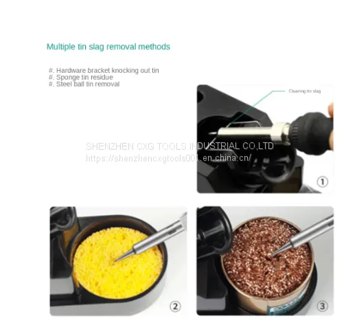 CXG Stand for Soldering Iron With Tip Cleaner Brass Wire and Sponge Soldering Stand Soldering Bracket L009 photo-3