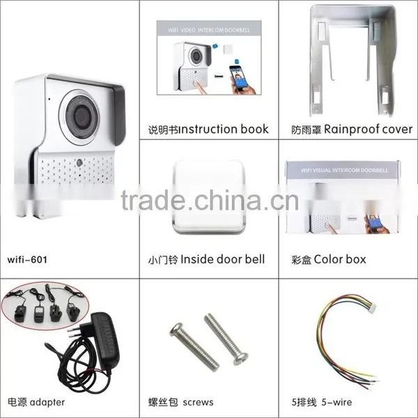 Android IOS Smartphone APP Remote Controlling Wireless WIFI Video Door Phone WIFI-602 With 315MHz Code-learning Doorbell photo-4