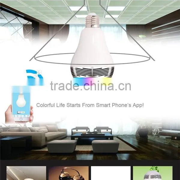 AC100-240V Working Voltage E27/B22 Base RGBW LED Bluetooth Bulb Speaker With Free Controlling APP for Android & IOS Smartphones photo-5