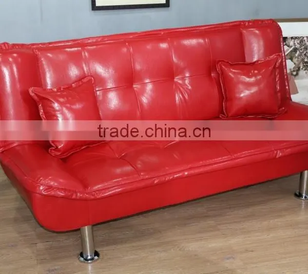 Home Furniture Modern Promotion Folding Leather Futon Sofa Bed Sleeper photo-4