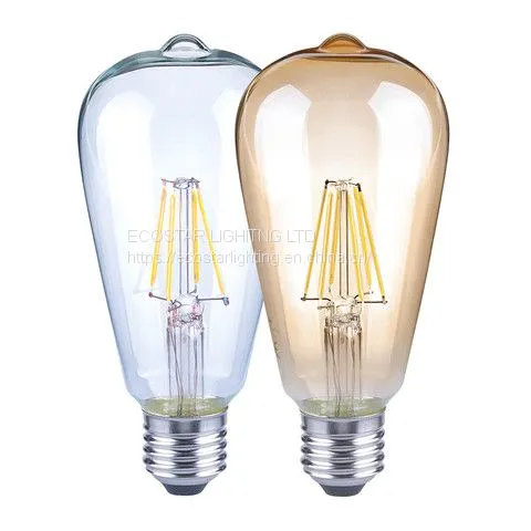 Dimmable Led Filament Bulb Vintage Led Filament Bulb ST64 A19