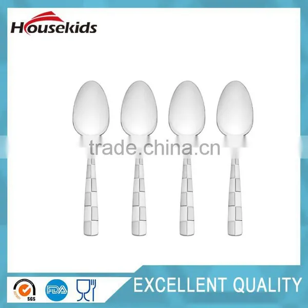 Silver Checkered Stainless Steel Flatware photo-6