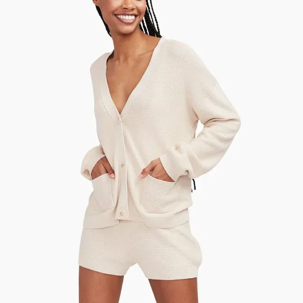 OEM Cashmere Knitwear V Neck Pullover Sweaters photo-2