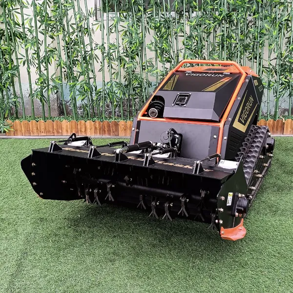 Vigorun Tondeuse à gazon à télécommande Système d'attache à changement rapide Robot broyeur de forêt sur chenilles