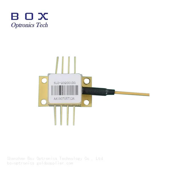 8PIN 50nm 1310nm 1mW SLED Superluminescent Diode, Low Polarization, applications: Fiber Optic Gyroscopes FOG, Optical Coherence Tomography OCT
