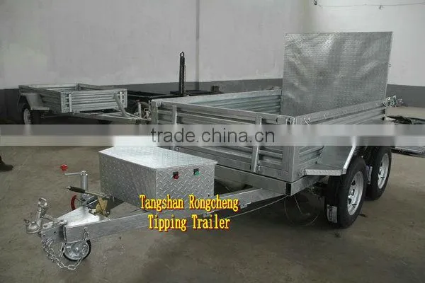 Hot Dipped Galvanized Hydraulic Tipping Box Trailer/ Tipper Trailer/ Farm Trailer photo-3