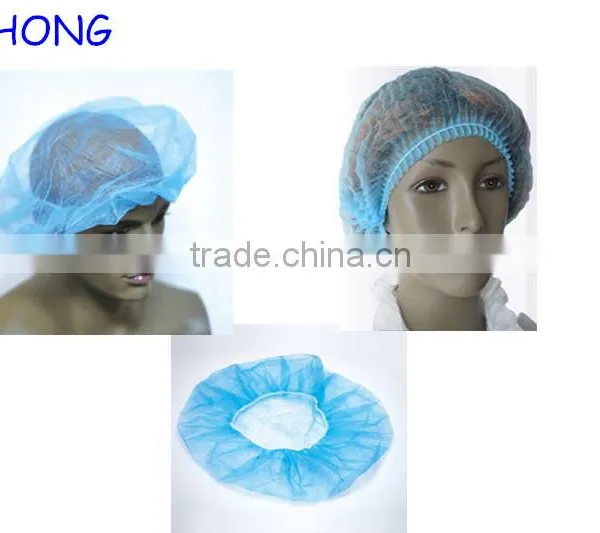 Disposable Bar Nonwoven Fabric Blue Surgical Mob Cap