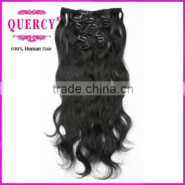 Unprocessed Virgin Remy Brazilian Human Hair Double Drawn Thick Ends Clip In Hair photo-4