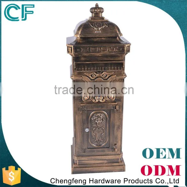 The Most Popular Style In Europe Traditional Desigh Crown Decorative External Post Box From China photo-3