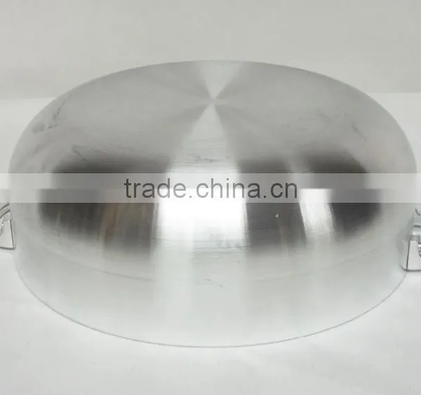 Satin Polished PRESSING Aluminum Casserole Set With Glass Lids and Single Bottom MSF-6602 photo-4