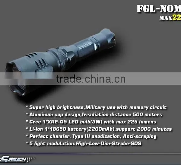 Military Rechargeable Aluminum Led q5 Flashlight Hunt photo-2