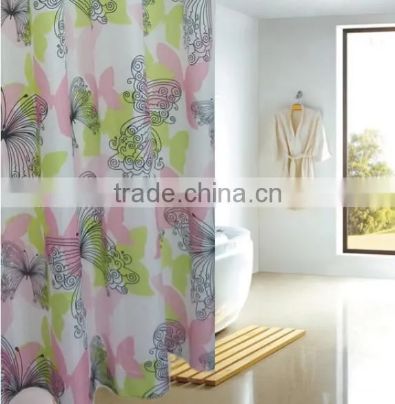 Waterproof Eco-friendly Polyester Shell Printed Shower Curtain, for Hotel Family photo-3