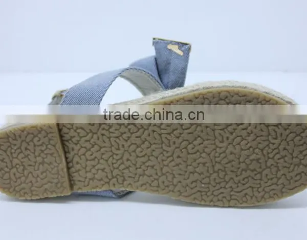 2016 Latest Lady Flat Sandal Shoes Comfortable Powderblue Sandal Shoes With Bowknot for Ladies photo-3