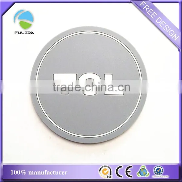 Custom Simple Black Soft PVC Rubber Advertising Coffee Cup Holder Coaster photo-3
