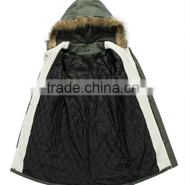 New Men Women Military Long Winter Trench Coat Jacket Hooded Parka Overcoat photo-2