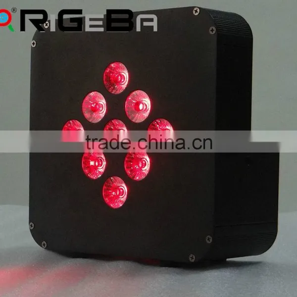 RIGEBA NEW HOT SELLING 9*10W RGB 3 IN 1 Wireless Battery Led Flat Par Can photo-2