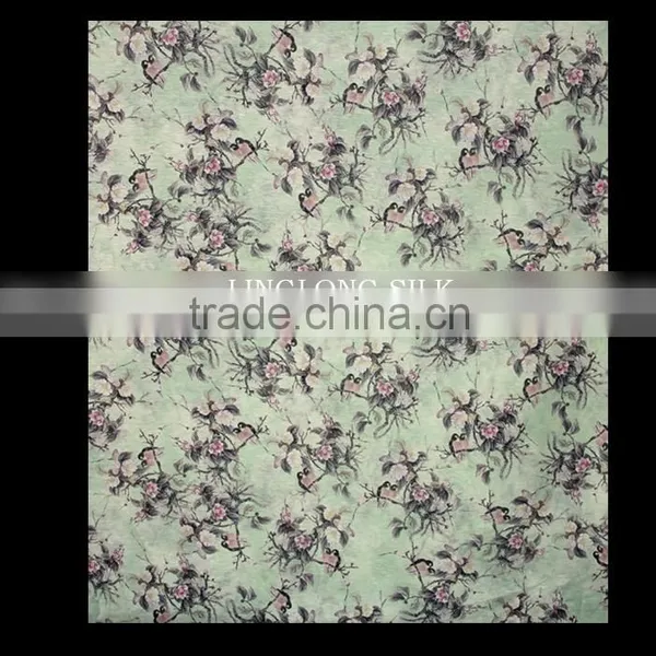 SILK LINEN FABRIC 14m/m Width 55"-140cm 30%Silk Fabric+70%Linen Vintage Dress 2016New Elegant Design Fashion Fabric Pattern Silk photo-4