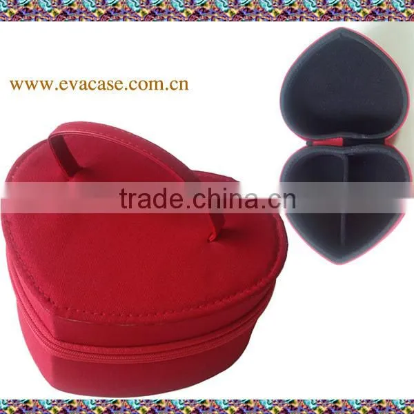 Fashion Heart Shape Customized EVA Fabric Jewelry Storage Case photo-2