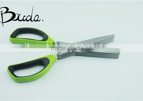 5 Blade Stainless Steel Multifunction Paper Scissor/ Kitchen Scissors BD-1621 photo-2