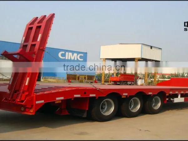 Heavy Machine Transportation 3 Axles Low Bed Semi Trailer photo-3