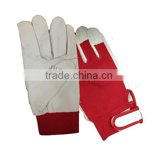 Pig Skin Leather Wrok Glove Leather Gloves With Studs
