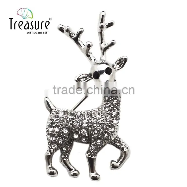 Brand Treasure Deer Brooch 2015 Yiwu Newest Design Fashion Diamond Deer Brooch photo-4