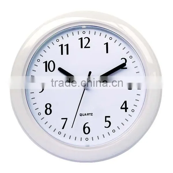 Simple 10" Plastic Clocks With Plastic Cover for 2015 Gift