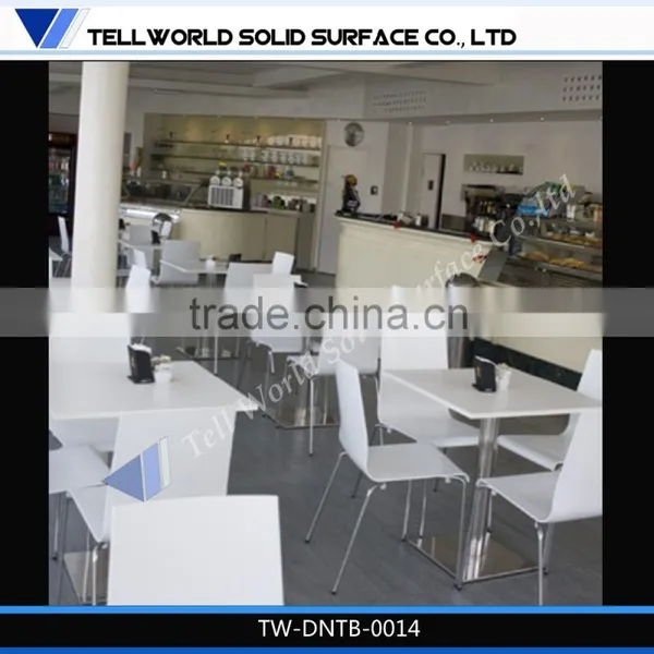 Commercial Fast Food Shop Modern Grey Marble Dining Table Prices photo-5