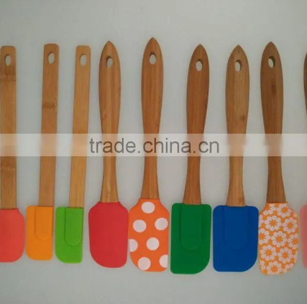 Bamboo Kitchen Silicone Utensils
