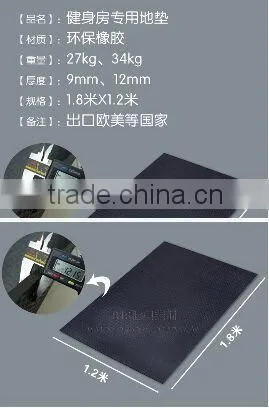 6mm 9mm 12mm Black Rubber Mat , Rubber Sheet Roll Manufacturer photo-4