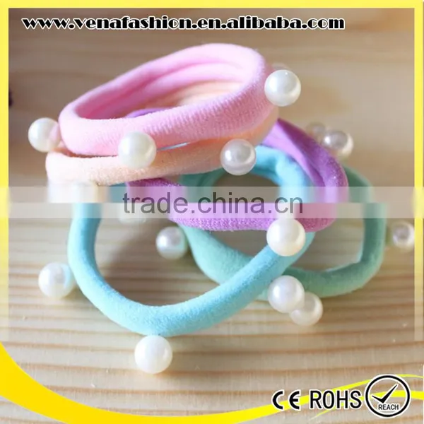 Pearls Elastic Band Hair Ring, Hair Ponytai Rings photo-3