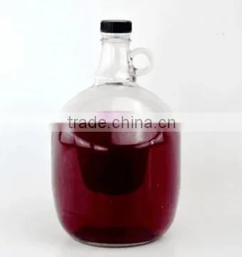 1L Round California Glass Red Wine Bottle With Screw Cap and Small Ear Handle Wholesale photo-3