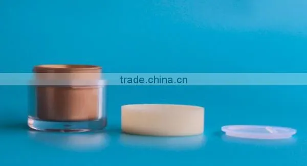 1/2 oz Oval Plastic PS Empty Cosmetic Jar With Double Wall photo-3