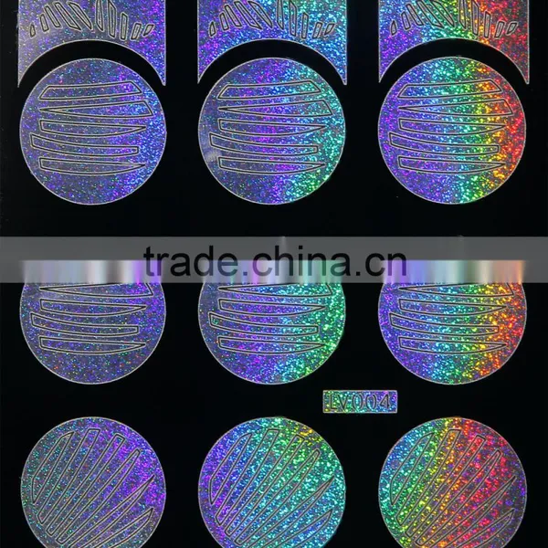 Round Shape Laser Silver Nail Polish Stencil photo-2