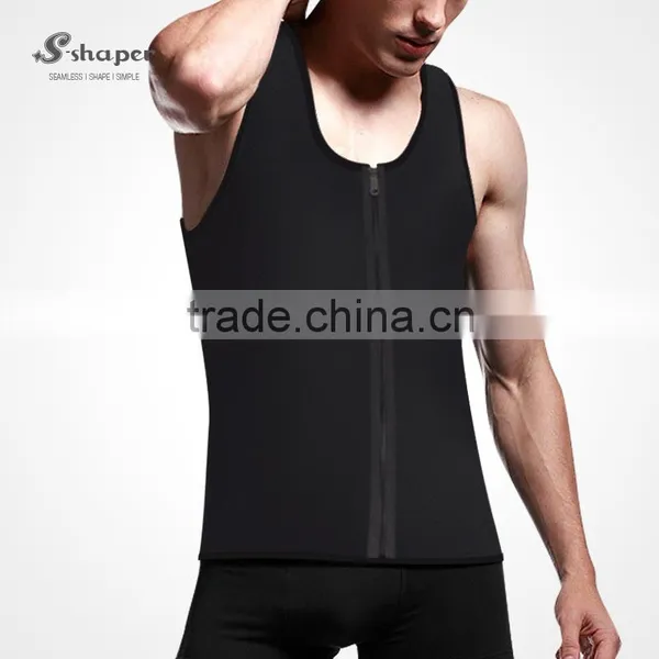 S-SHAPER Zipper Sweat Fir Slim Neoprene Body Shaper For Men photo-5