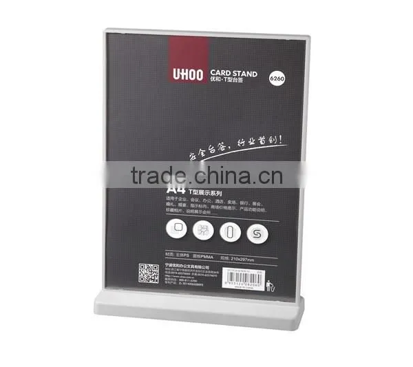 Upright Vertical Sign Holder,plastic Sign Holder, 8.5''*11'' Upright Menu Ad Frame