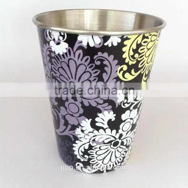 Single-wall Stainless Steel Mug/curl Rim Water Cup/stackable Save Space Coffee Tumbler photo-2