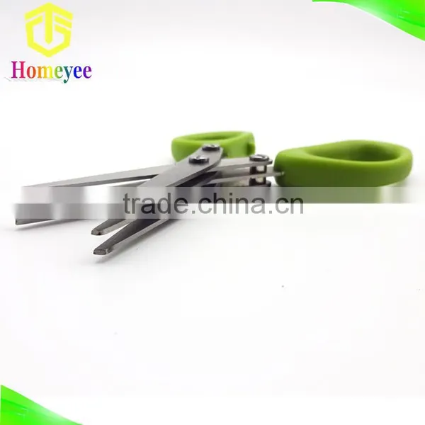 2016 Herb Scissors 3 Baldes Scissors for Paper Cutting and Chop Herbs Fast photo-2