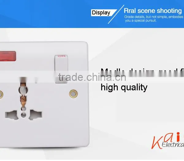 White 250V 10amp 3 Pin Multi Universal Socket Outlet photo-4