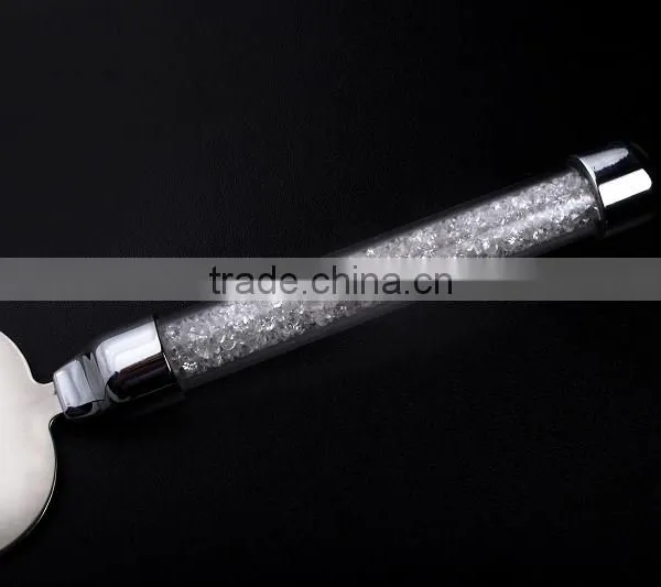 2016 New Fashion Design Stainless Steel Metal Cake Knife and Shovle Set With Crystal Decoration Handle photo-4