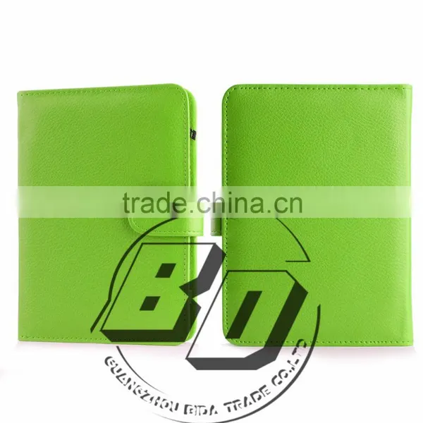 Wholesale Popular Super Stylish Litchi Texture Plain Flip PU Leather Case For Amazon New Kindle 2014 For Kindle Touch