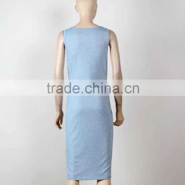 Western Style Formal Jersey Dresses Women Sleeveless Summer Printed Dresses 2016 photo-4