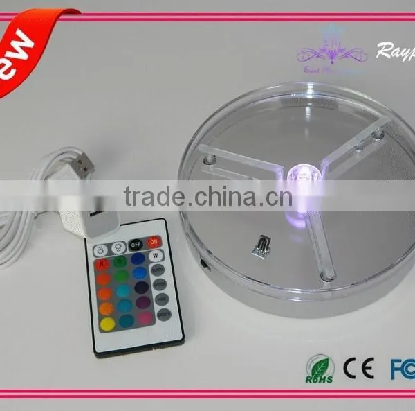 Multi-color Led Candle Holder Led Centerpiece Light Base 6inch Led Wedding Vase Light for Decoration