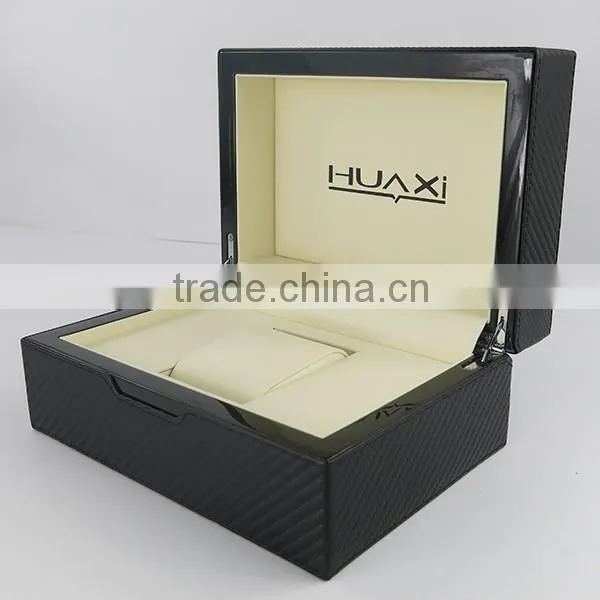 Huaxi High Glossy PU Rectangular Watch Display Cases photo-4