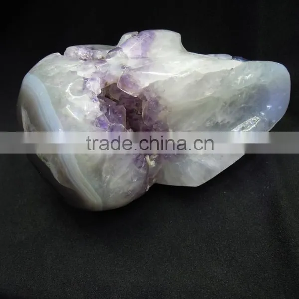 Precious Gemstone Home Decoration Skull Amethyst Skull for Sale With Geode photo-5