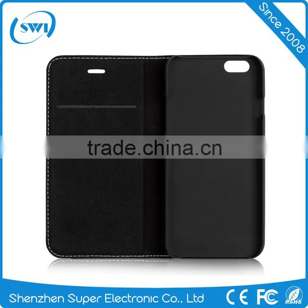100% Real Genuine Flip Wallet Leather Case Cover For Apple IPhone 6 6S Plus Screen Protector photo-3